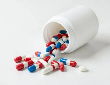 Un barattolo di probiotici