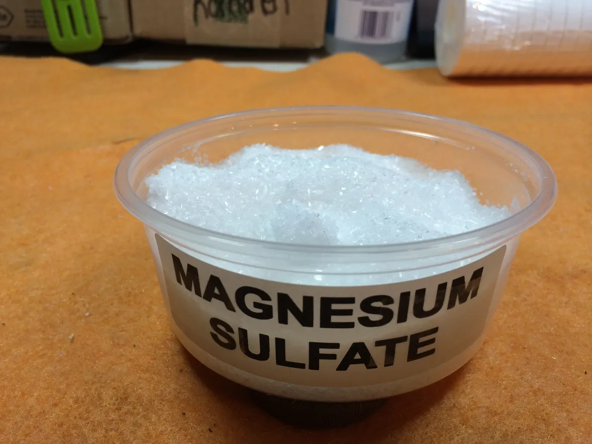 Solfato di magnesio in polvere