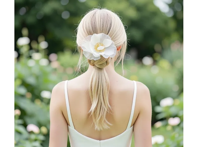 Anemoni e fiori capelli lunghi
