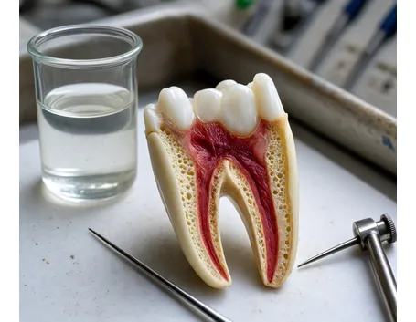 Sezione di un dente malato