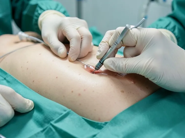 intervento per ascite addominale