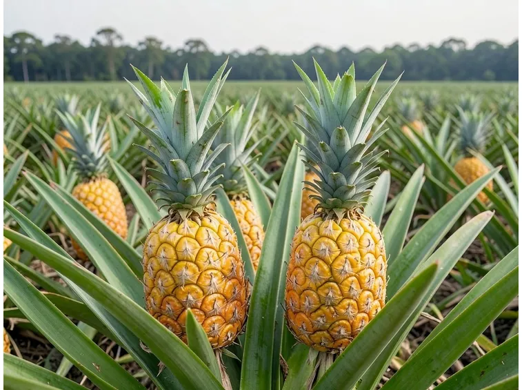 Una piantagione di ananas