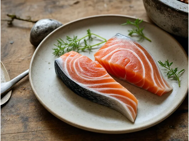 Trancio di salmone crudo