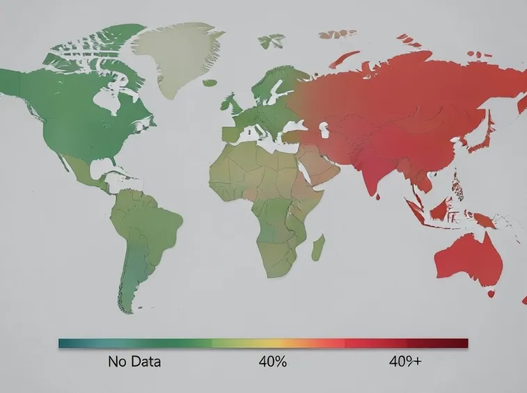 Mappa dell'indice di obesità nel mondo