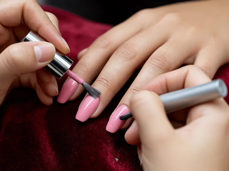 Nail artist al lavoro
