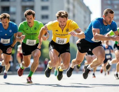 partenza competizione duathlon
