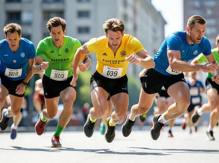 partenza competizione duathlon