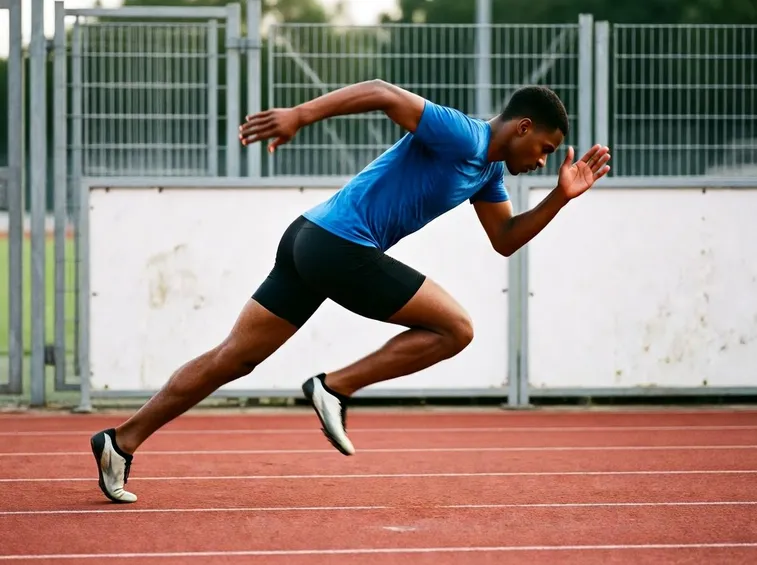 Atleta professionista in allenamento