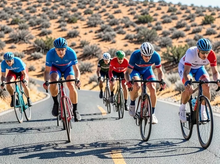 Ciclisti del triathlon sprint