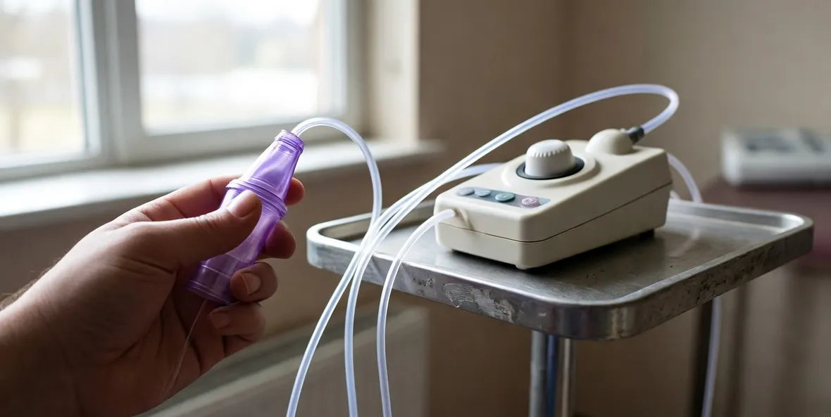 Una donna esegue una spirometria