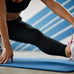 Ragazza che fa stretching statico