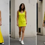 Tre outfit in giallo canarino