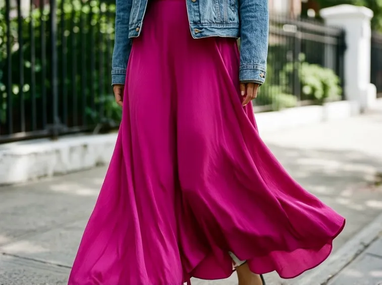 Gonna lunga fucsia