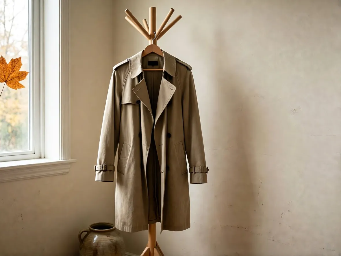 Perché il trench beige regge le mezze stagioni