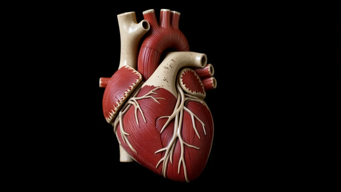 Il cuore con le principali vene e arterie