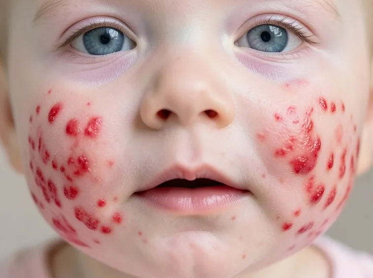 Eczema atopico tipico nei neonati