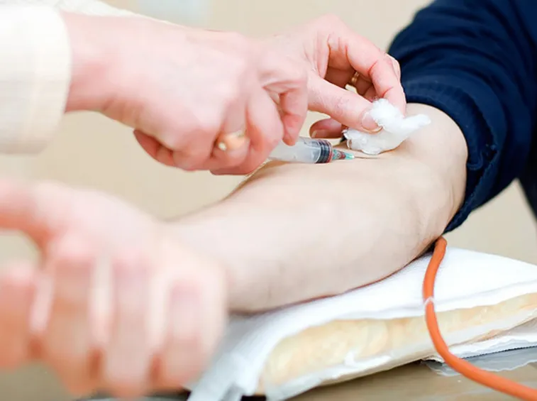 Prelievo di sangue per la CPK