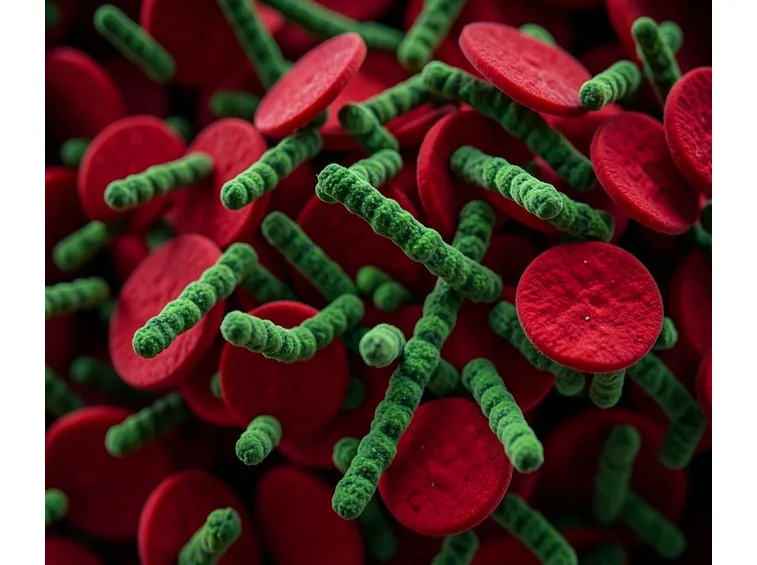Un'infezione batterica in atto