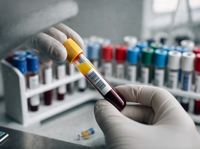 Campioni di sangue pronti per il dosaggio