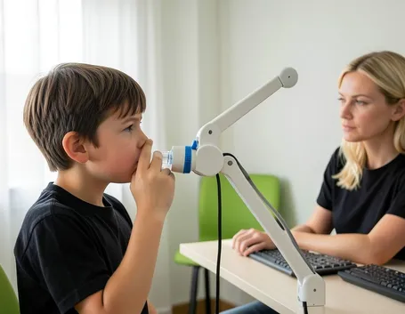 Esame spirometrico per bambini