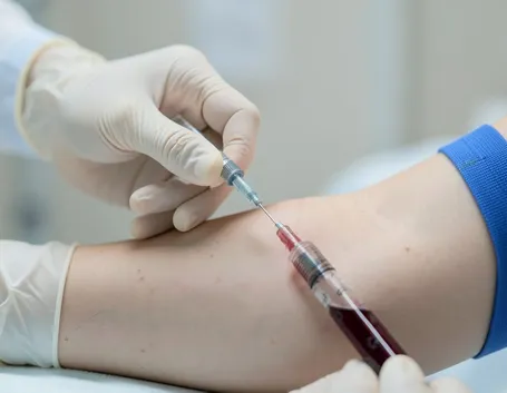 Un prelievo di sangue