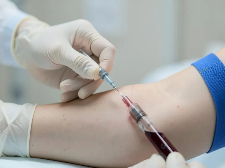 Un prelievo di sangue