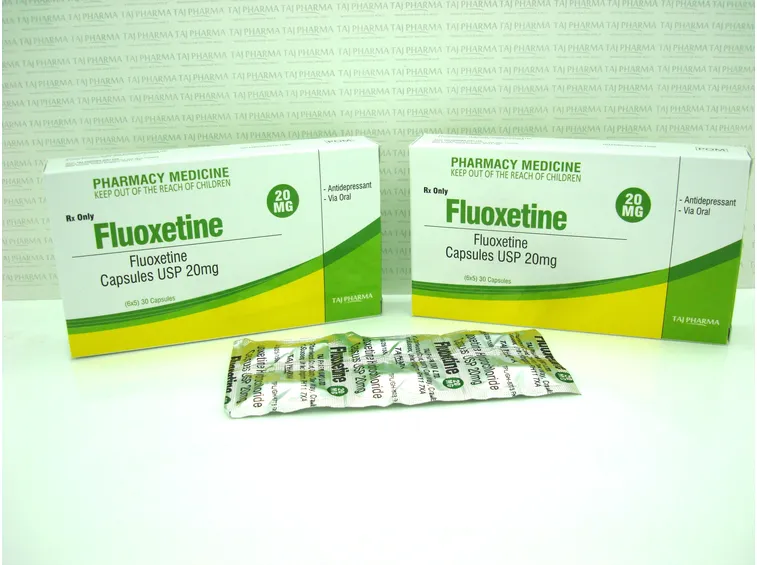 Confezioni di fluoxetina in capsule