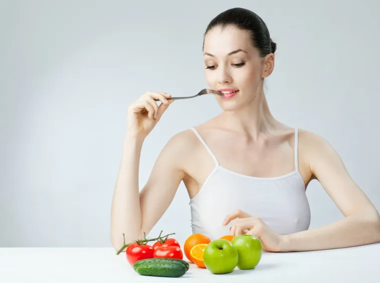Una donna a dieta