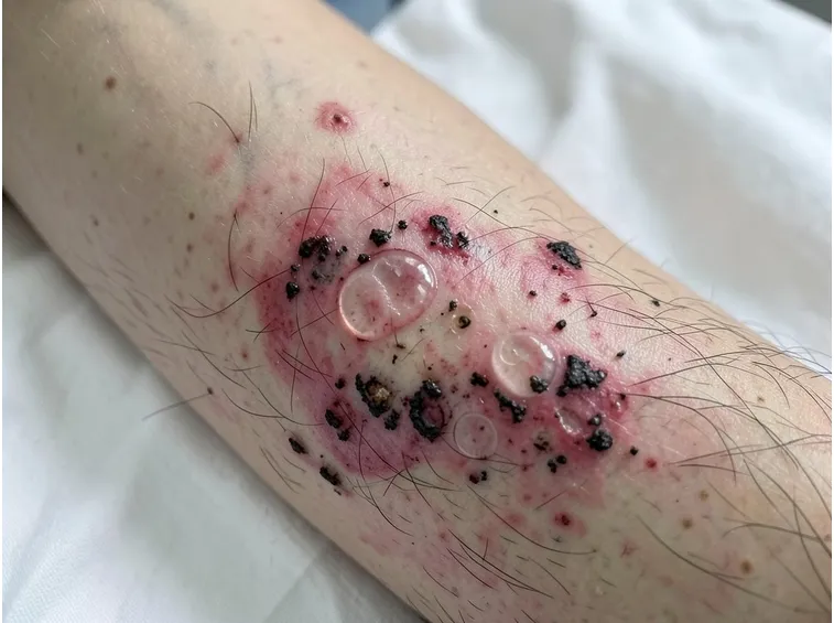 Necrosi scarlattina adulti