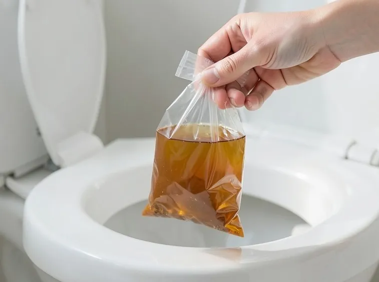 Raccogliere urina per l'urinoterapia