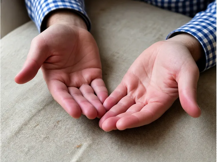 Persona con la sindrome di Raynaud