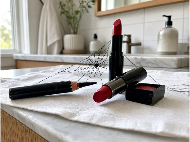 Ragnatela, vampira e bambola rotta: tre look con matita, eyeliner e rossetto