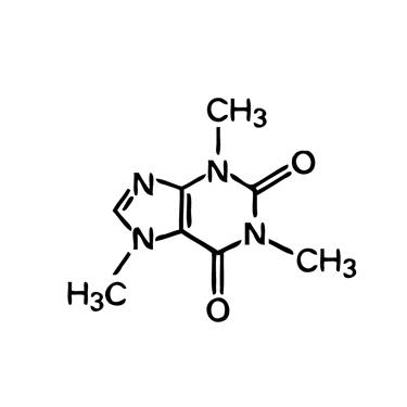 Una molecola di caffeina