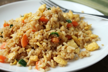 Piatto di riso e verdure