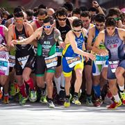 partenza competizione duathlon