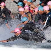 La partenza del triathlon sprint