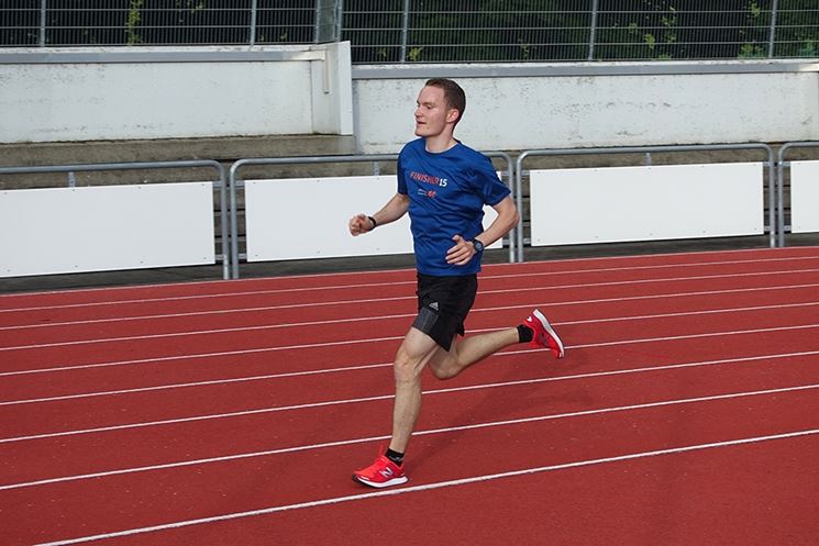 Atleta professionista in allenamento