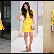 Tre outfit in giallo canarino