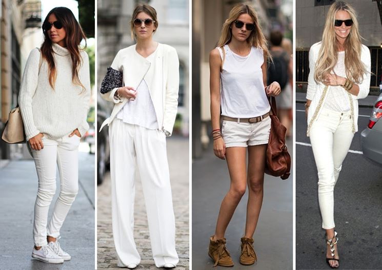 Outifit in bianco e in pizzo