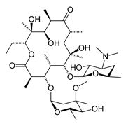 Struttura chimica dell'eritromicina