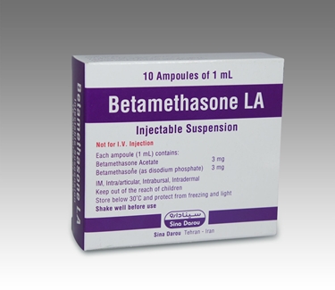 Scatola di farmaci a base di betametasone